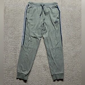 Adidas Olive Joggers with Stripes